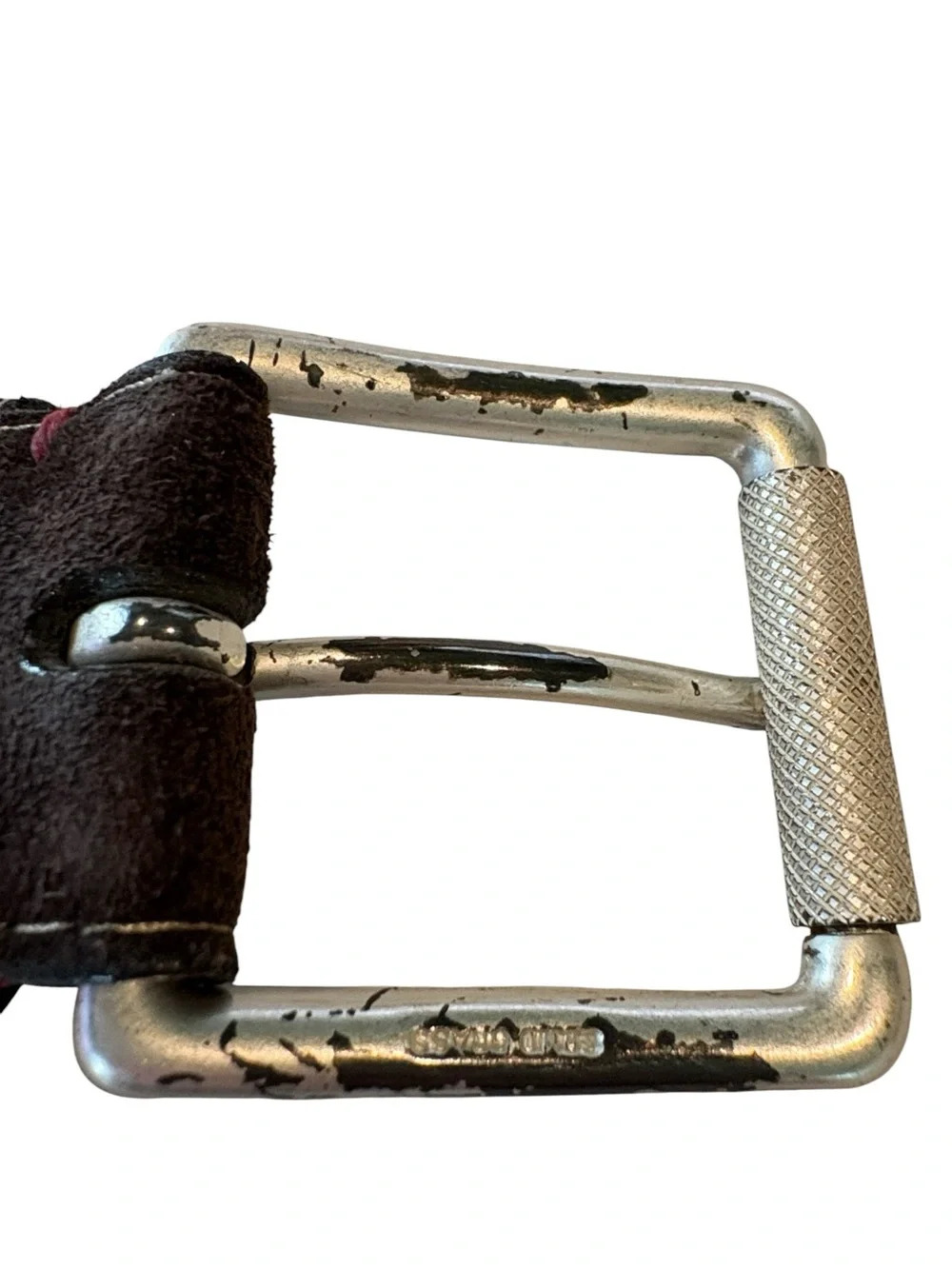 Torino Leather - European Sueded Calfskin Belt - Brown. Size 42